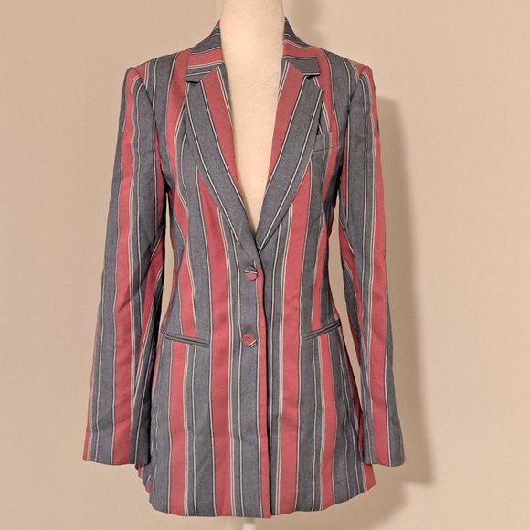 BCBGMAXAZRIA Striped Single-Breasted Blazer NWT Misses Size XXS - Picture 4 of 12